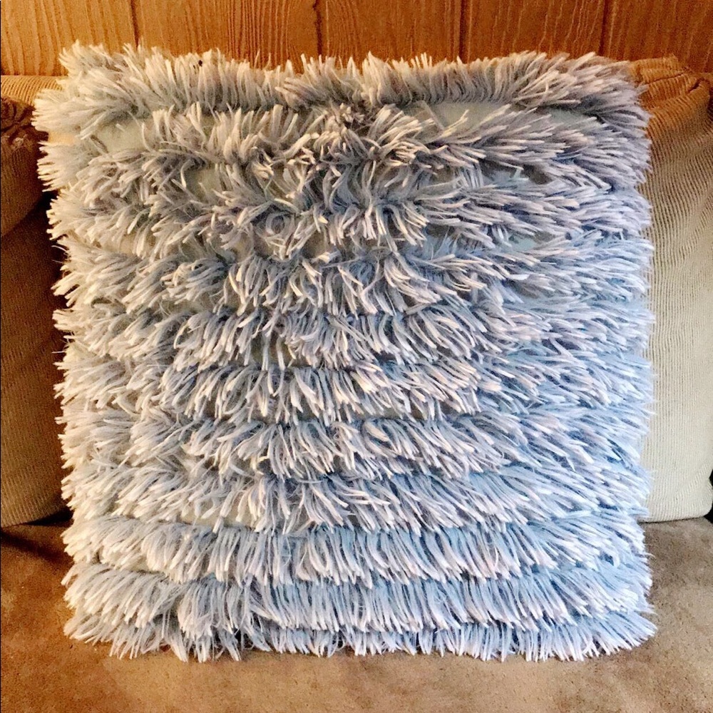 Ruffled Shag Pillow
